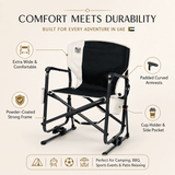 Camping Chair | Portable Folding Rocking Chair Perfect for Patios, Porches, and Camping Trips