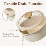 19Pcs Ceramic Cookware Set Nonstick with Detachable Handle