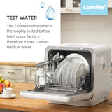 Portable Countertop Dishwashers, Compact Dishwashers with 5L Built-in Water Tank & Inlet Hose, 5 Washing Programs, Baby Care, Air-Dry Function and LED Light for Small Apartments