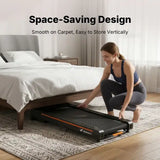 2-in-1 Walking Pad for Home & Office, 2.25HP Low-Noise Portable 265lbs Treadmill with LED Display for Walking and Jogging